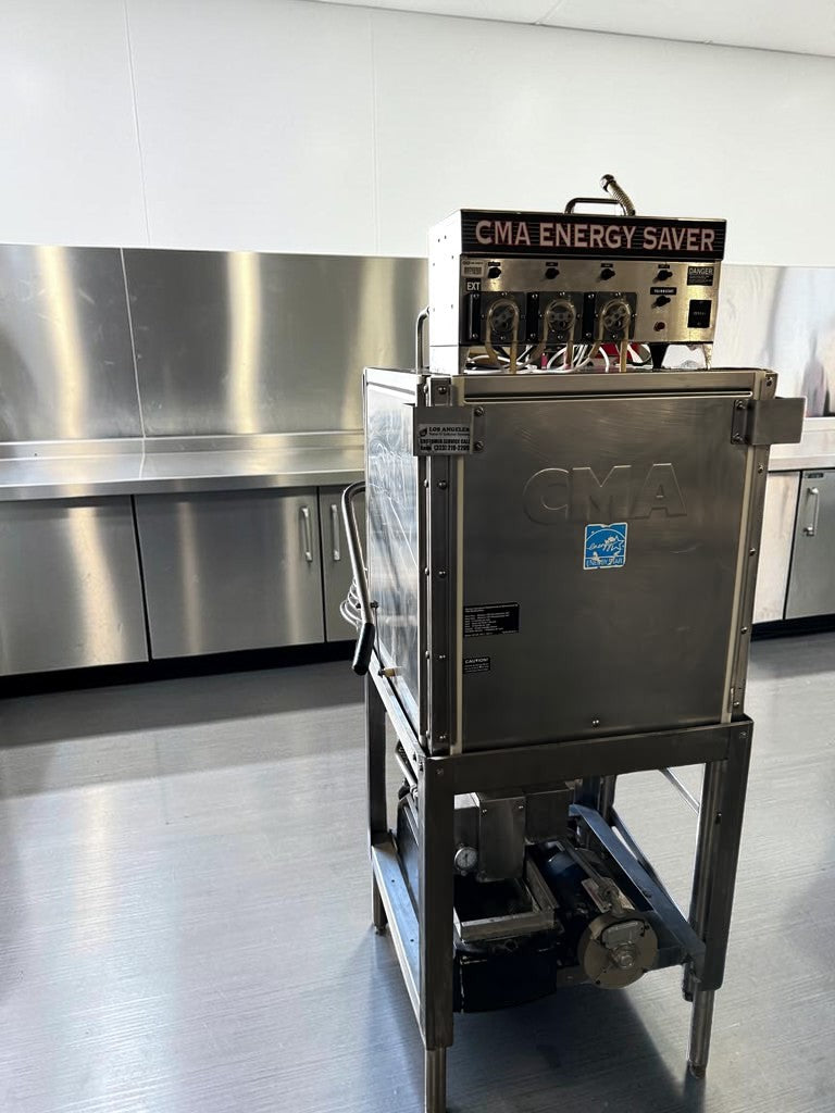 Exceptional Condition – CMA Dishmachines EST-AH2 Energy Mizer® – Commercial Low-Temperature Door-Type Dishwasher – 40 Racks/Hour – 115V – Fully Tested & Operational!