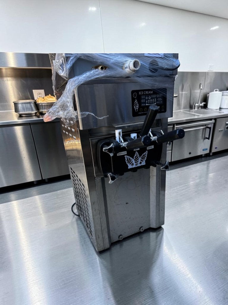 Like-New Condition – VEVOR ZM-A168 – Commercial Countertop Soft Serve Ice Cream Machine – 2+1 Flavor – 5 Gal/H – 110V – 1200W – Fully Tested & Operational!