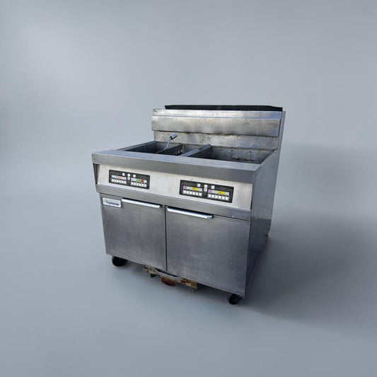 Top-Tier Condition – Frymaster SCFHD260G – Commercial Gas Floor Fryer – (2) 80 lb Vats – 250,000 BTU – Natural Gas – Fully Tested & Operational!