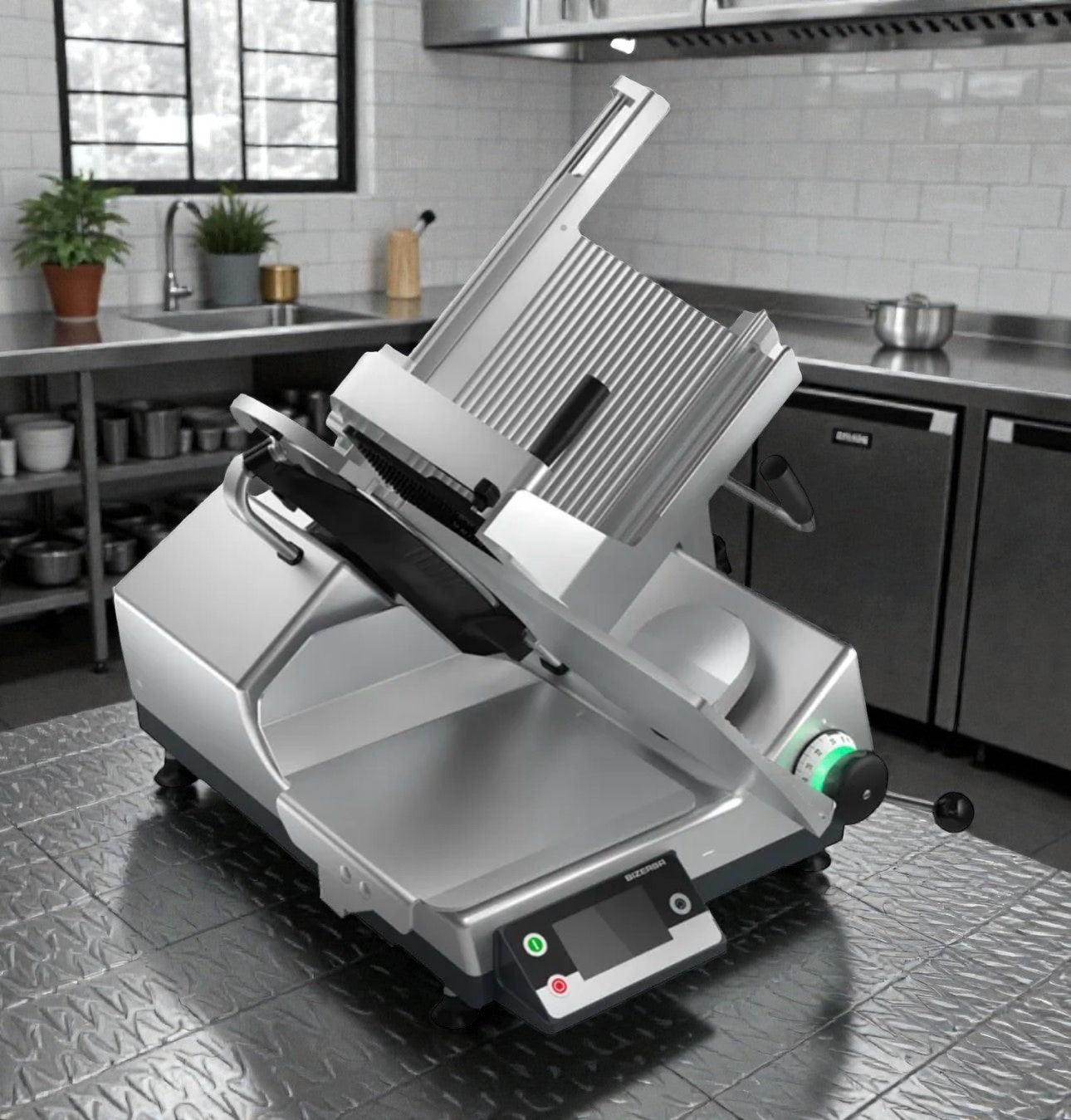 Exceptional Condition – Bizerba GSP HD IW-90 GCB Commercial Semi-Automatic Meat Slicer – Fully Tested & Working