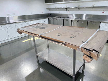 Brand New Premium Condition – KoolMore CT2460-18C – Stainless Steel Commercial Work Table with Casters – 24" x 60" – NSF Certified – New in Original Box