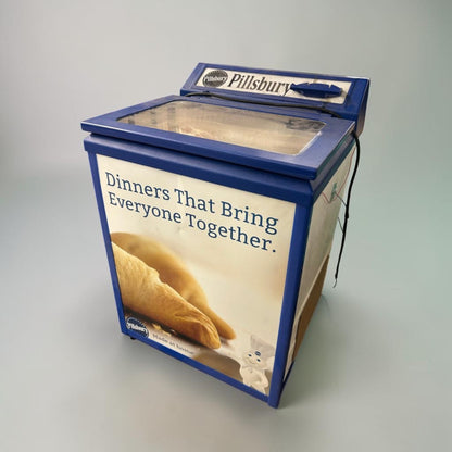 Superb Condition – Pillsbury Mobile Refrigerated Merchandiser – Glass-Top Display Freezer – 22 1/2" x 22 1/2" x 32" – Fully Tested & Operational!