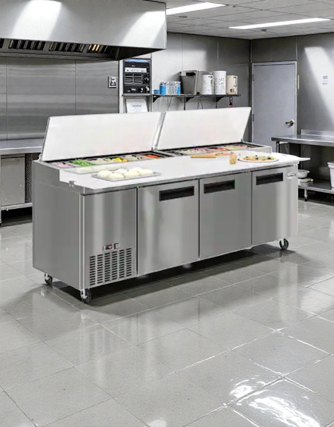 Brand New – Scratch & Dent - Koolmore 72" Commercial Refrigerated Prep Station Cold Table