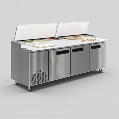 Brand New – Scratch & Dent - Koolmore 72" Commercial Refrigerated Prep Station Cold Table