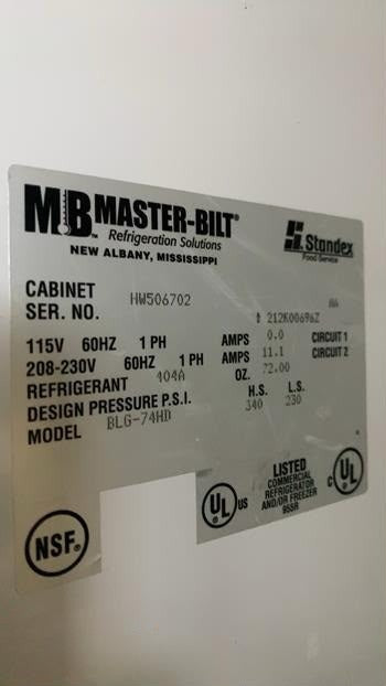 Superior Condition – Master-Bilt BLG-74HM – 70 Cu. Ft. Commercial 3-Door Glass Display Freezer Merchandiser – Bottom-Mount Refrigeration – 208-230V – Fully Tested & Operational!