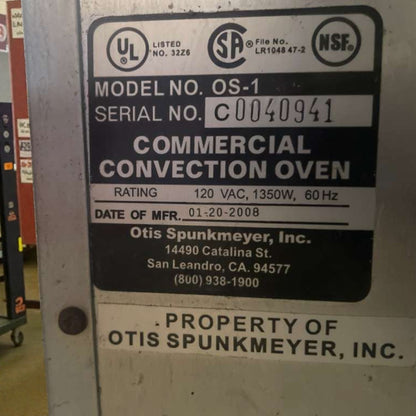 Top-Tier Condition – Otis Spunkmeyer OS-1 Commercial Convection Oven – 120V / Single Phase – Fully Tested & Working!