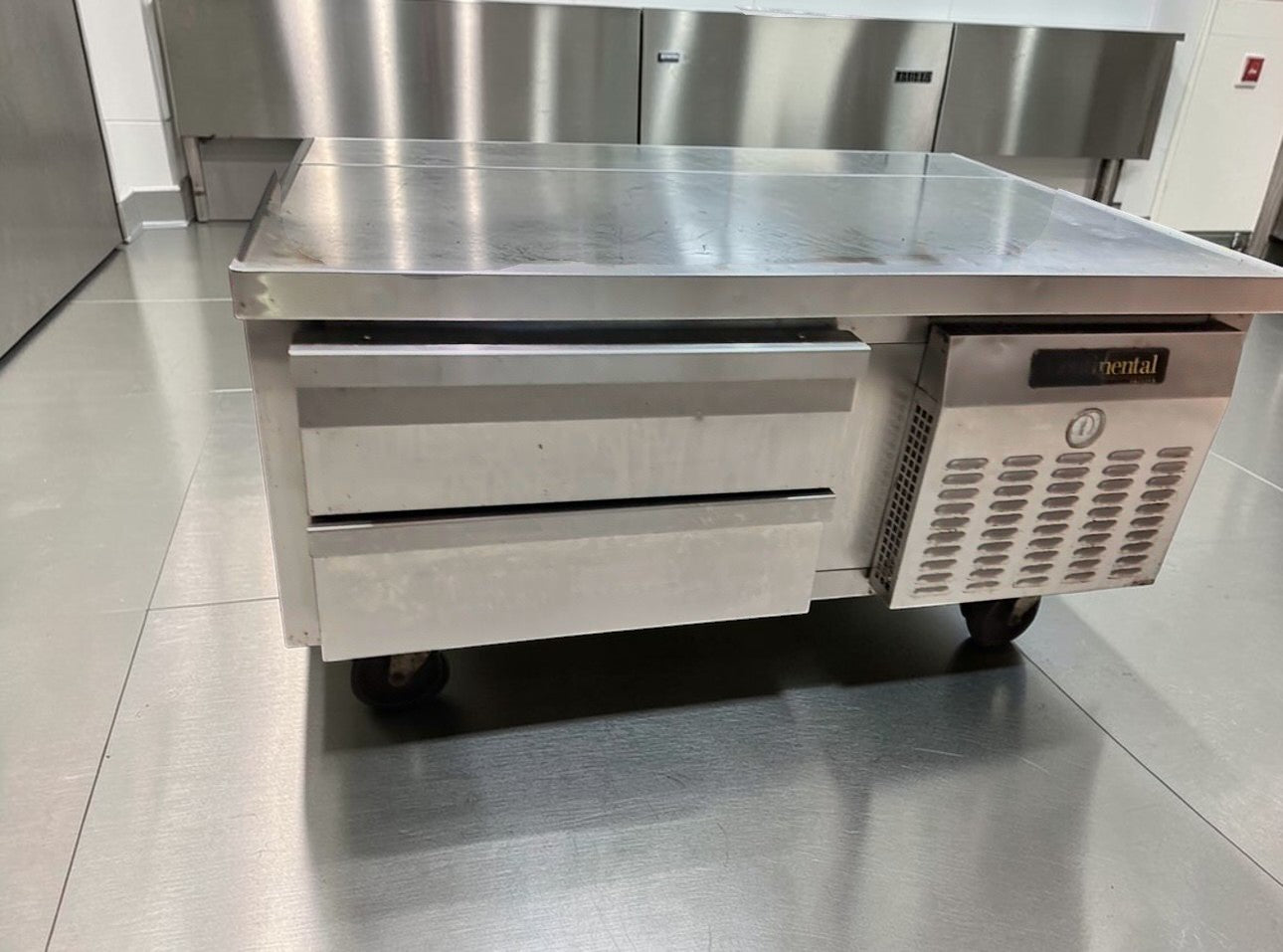 Exceptional Condition – Continental D48GFN Chef Base Freezer – 48 inch Refrigerated Equipment Stand with 2 Drawers – 115V – Commercial Kitchen Line Base – Fully Tested & Operational!