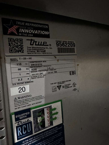 Prime Condition – True T-23-HC 27" Solid Door Reach-In Refrigerator – 115V – Fully Tested & Operational!