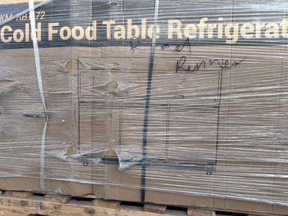 Brand New – Never Used – Scratch & Dent – KoolMore 72" Commercial Refrigerated Prep Station with Sneeze Guard