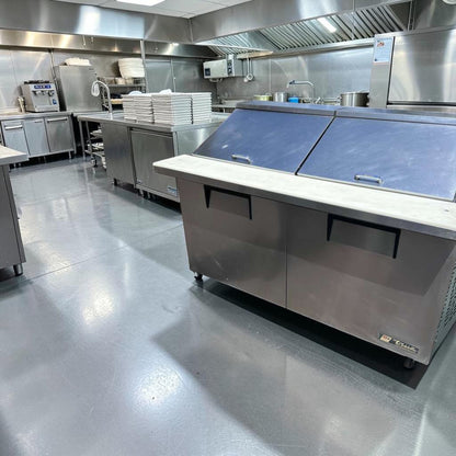 Elite Condition – True TSSU-60-24M-B-ST-HC Mega Top Refrigerated Sandwich Prep Table – 60” – 2 Door – Stainless Steel – Fully Tested & Operational!