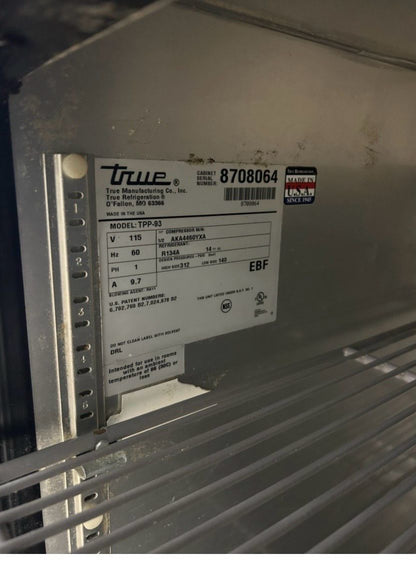Premium Condition – True TPP-93 Commercial Refrigerated Prep Table – 115V / Single Phase – Fully Tested & Working!