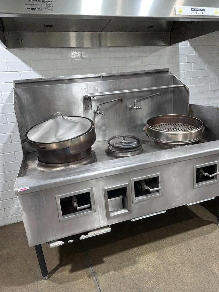 Premium Condition – China Pacific Commercial Gas Wok Range – 3-Ring Burners – NSF Certified – Fully Tested & Operational!