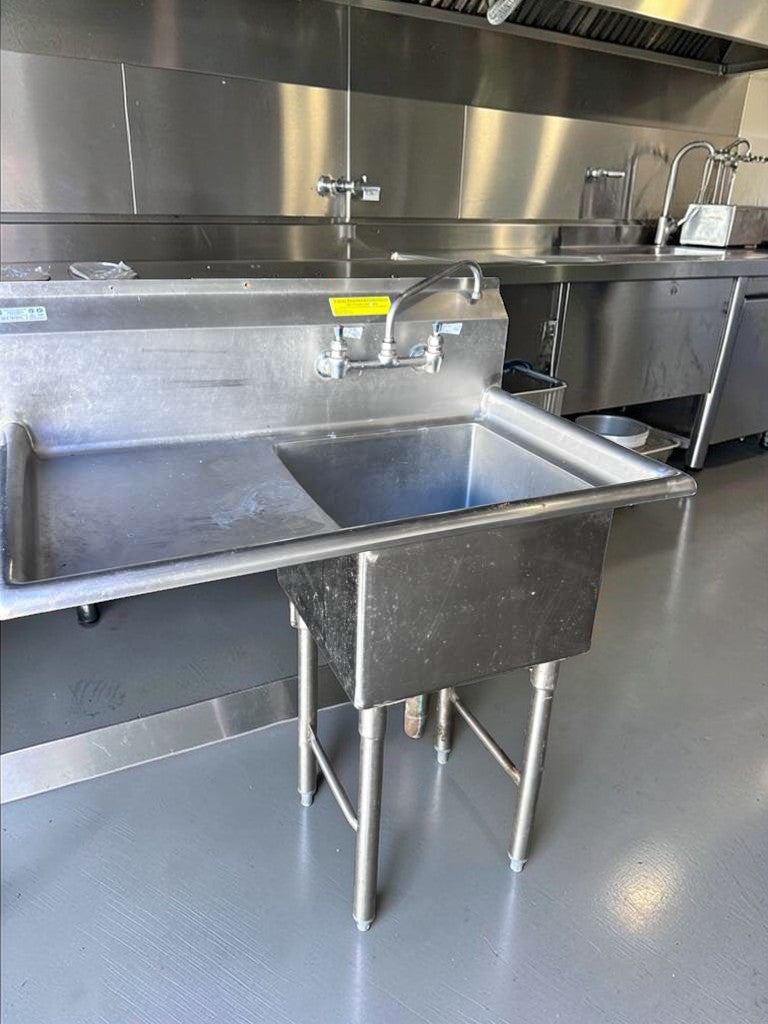 Elite Condition – Commercial Stainless Steel 1-Compartment Prep Sink – Right Drainboard – NSF – Fully Inspected & Ready for Use!