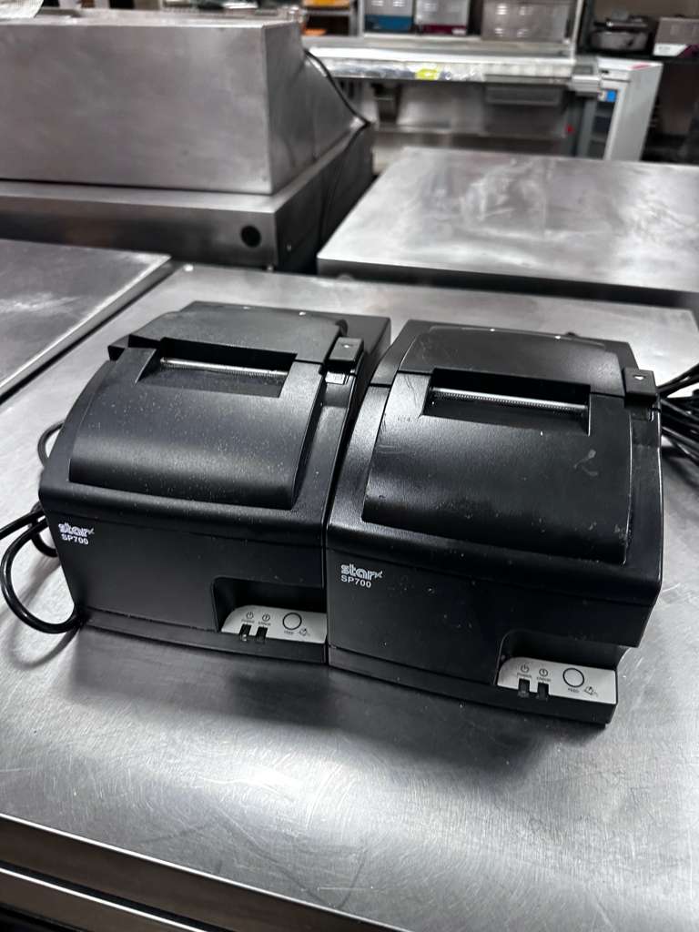 Prime Condition – Star Micronics SP700 / SP742 – Impact Kitchen Receipt Printer – Quantity 2 – 100–240V – Fully Tested & Operational!