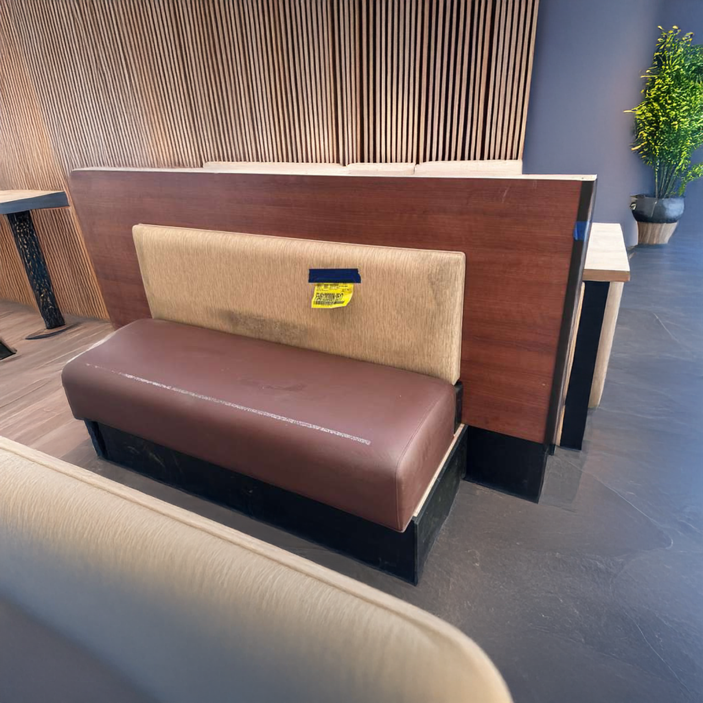 Immaculate Condition – Restaurant Booth Seating Bench – Commercial Upholstered Booth – Wood Back Panel – Qty 3 Available –!