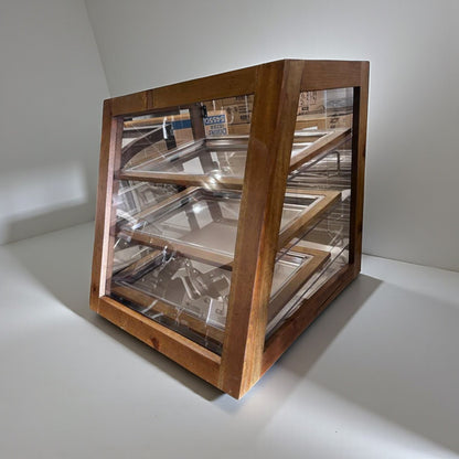 Remarkable Condition – Wooden Countertop Pastry Display Case – 2-Tier Bakery Merchandiser – Glass Display – Fully Tested & Operational!