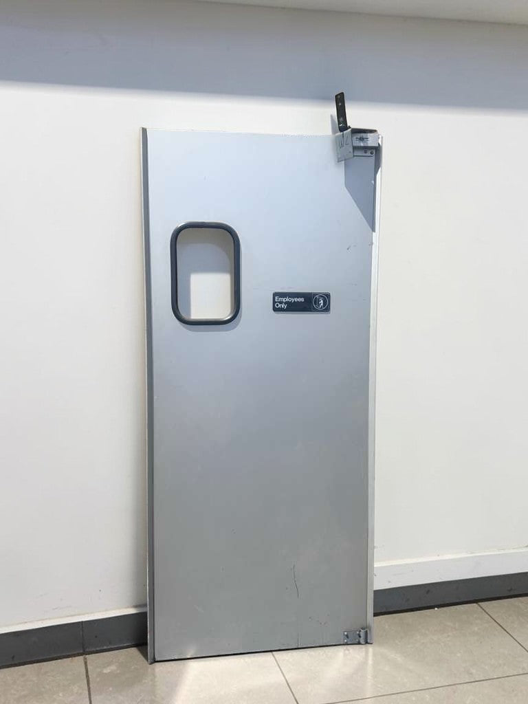 Exceptional Condition – Commercial Swing Door 36” x 80” – Restaurant Kitchen Pass-Thru Door with Window – Heavy-Duty – Fully Tested & Operational!
