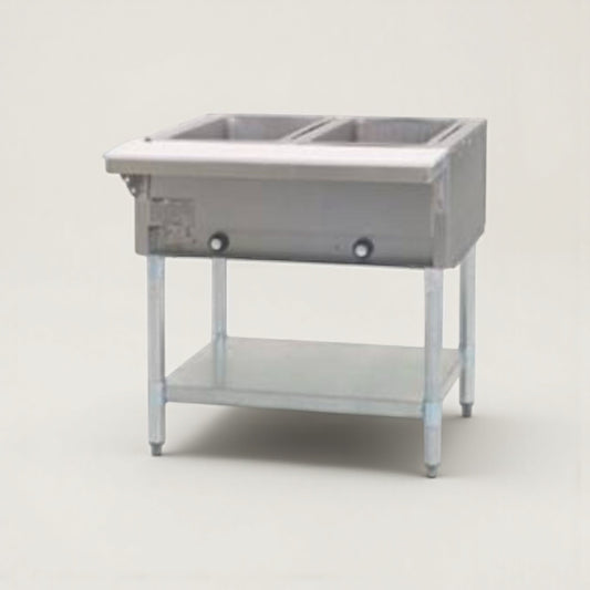 Elite Condition – Commercial Stainless Steel Dual Well Electric Hot Food Table – 2 Well Bain Marie – 115V – Fully Tested & Operational