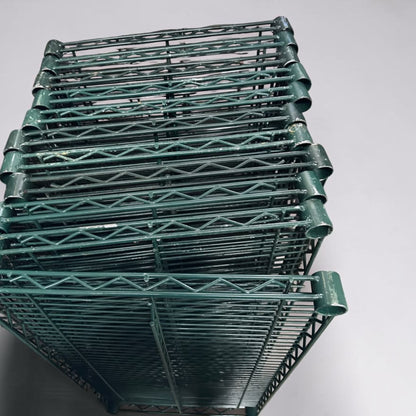 High-Quality Condition – 18″ × 42″ Commercial Green Epoxy Wire Shelf – Heavy-Duty Storage Shelf – NSF-Style Design – Excellent for Walk-In Coolers!