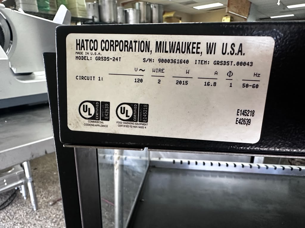 Outstanding Condition – Hatco GRSDS-24T Glo-Ray – 24" Three-Tier Commercial Heated Display Merchandiser – 120V – Fully Tested & Operational!