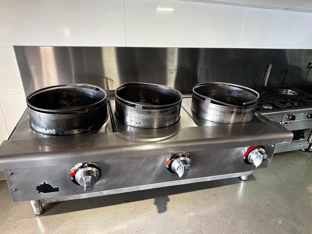 High-Grade Condition – Star Max ORHP-336 – 36" Stainless Steel Countertop 3-Burner Flex-System Wok Range – Natural Gas – 90,000 BTU – Fully Tested & Operational!