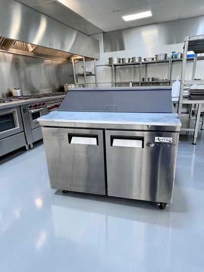 Elite Condition – Avantco APT-48-HC – 47" Commercial Two-Door Refrigerated Sandwich & Salad Prep Table – 12-Pan Capacity – 115V – ETL & NSF Certified – Fully Tested & Operational!