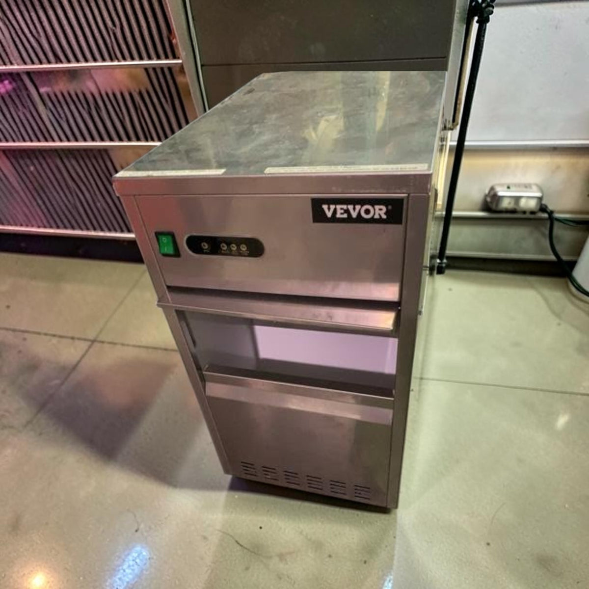 Remarkable Condition – VEVOR SZB-20 – Commercial Freestanding Ice Maker – Stainless Steel – 110-120V – 270W – Self-Contained Ice Machine – Fully Tested & Operational!