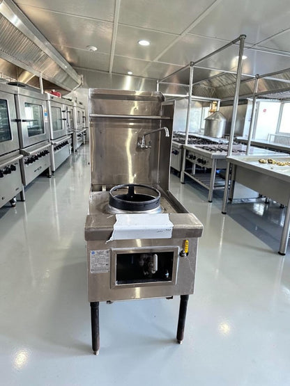Outstanding Condition – ABC Restaurant Equipment ABC-1 – Commercial Single-Hole Chinese Wok Range – 23-Tip Jet Burner – 110,000 BTU – Natural Gas – NSF Certified – Fully Tested & Operational!