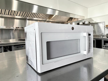 Brand-New Condition – GE JVM3160DF9WW – 1.6 Cu. Ft. Over-the-Range Microwave – 1,000W Cooking Power – 300 CFM Vent – White – 120V