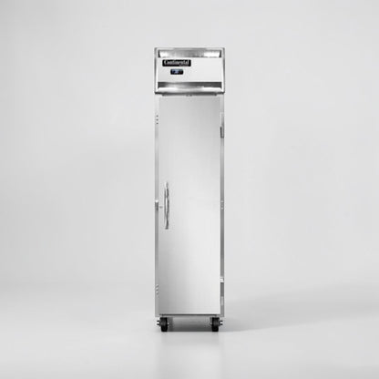 Superior Condition – Continental Refrigerator 1RSE-N – 18" Narrow Reach-In Refrigerator – One Section – Stainless Steel – 115V – Fully Tested & Operational!