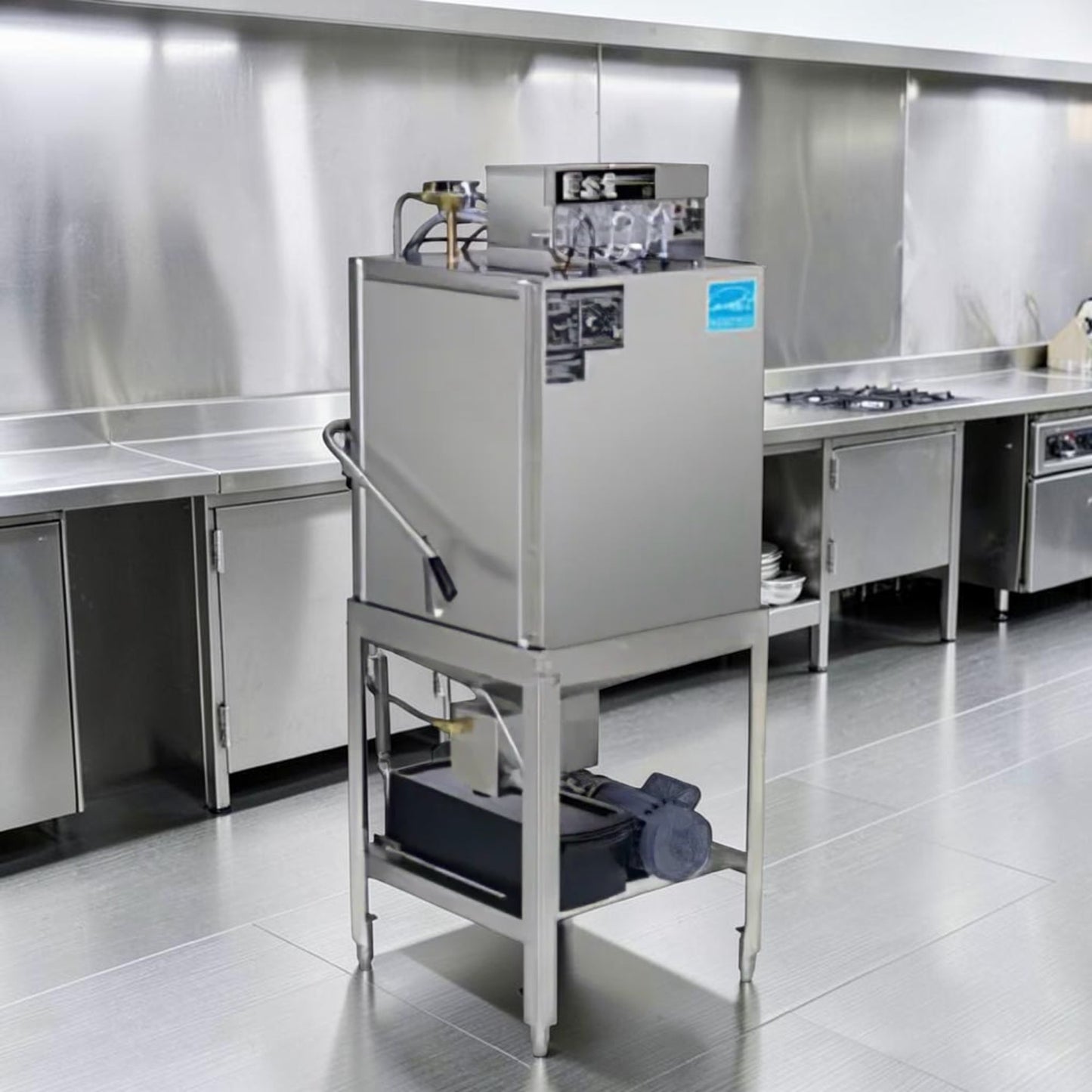 Exceptional Condition – CMA Dishmachines EST-AH2 Energy Mizer® – Commercial Low-Temperature Door-Type Dishwasher – 40 Racks/Hour – 115V – Fully Tested & Operational!