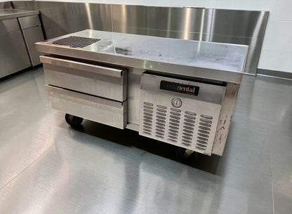 Exceptional Condition – Continental D48GFN Chef Base Freezer – 48 inch Refrigerated Equipment Stand with 2 Drawers – 115V – Commercial Kitchen Line Base – Fully Tested & Operational!