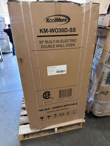 Brand New - Never Used – Scratch & Dent KoolMore KM-WO30D-SS 30″ Electric Double Wall Oven
