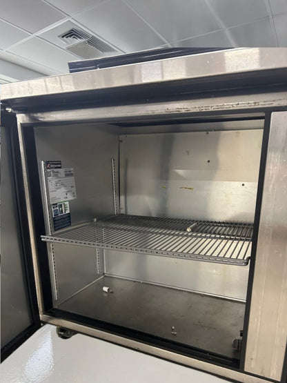 Professionally Maintained Condition – True TUC-60-HC – 60 3/8" Two-Section Undercounter Refrigerator – 15.5 Cu. Ft. – Two Stainless Steel Doors – 115V – Fully Tested & Operational!