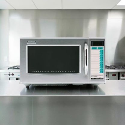 Superb Condition – Sharp R-21LTF – Commercial Microwave Oven – 1,000 Watts – 1.0 Cu. Ft. – Touch Controls – 120V – NSF Listed – Fully Tested & Operational!