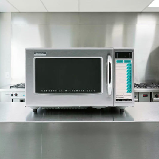 Superb Condition – Sharp R-21LTF – Commercial Microwave Oven – 1,000 Watts – 1.0 Cu. Ft. – Touch Controls – 120V – NSF Listed – Fully Tested & Operational!