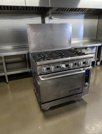 Exceptional Condition – Imperial IR-6-C 36" 6 Burner Gas Range w/ Convection Oven – Natural Gas – Fully Tested & Operational!